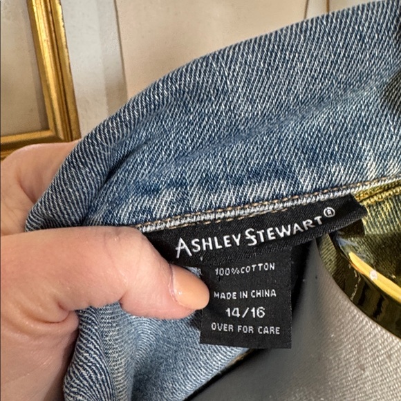 Ashley Stewart Appliqué Denim Jacket - Picture 6 of 6